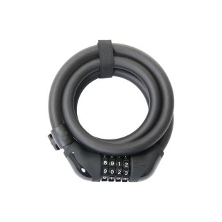 Contec Zahlen - Spiralkabelschloß Power Loc 15mm x 185 cm schwarz