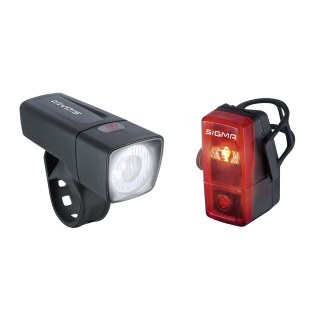 SIGMA SPORT Batterie-LED-Leuchtenset "Aura 25/Cubic"