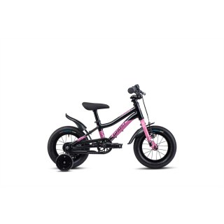 Ghost 2022 Powerkiddy 12  (Training Wheels) Black / Pink